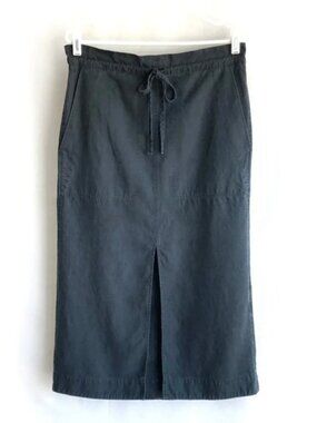 COS Linen Blend Paperbag Midi Skirt with Slit 6